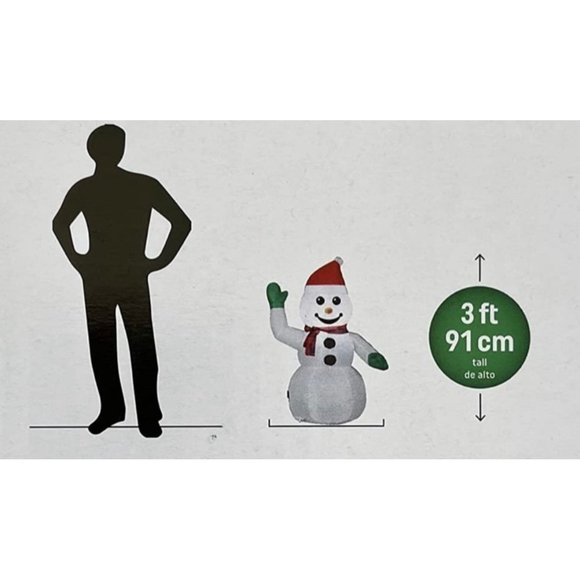 Gemmy Car Buddy Inflatable Snowman Airblown Inflatable Car Decoration NEW - Picture 3 of 5